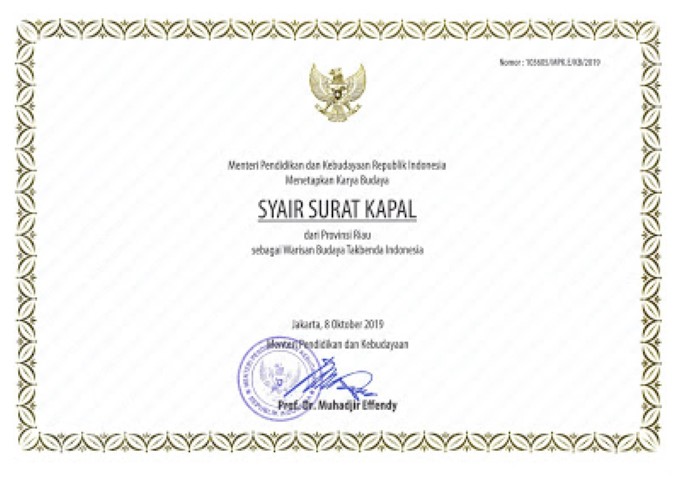 Syair Surat Kapal Merupakan Salah Satu Tradisi Masyarakat Indragiri Syair Surat Kapal Merupakan Salah Satu Tradisi Masyarakat Indragiri